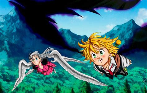 Meliodas y Elizabeth compartiendo un momento romántico