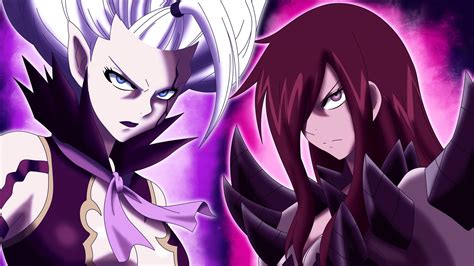 Mirajane y Erza peleando en su juventud