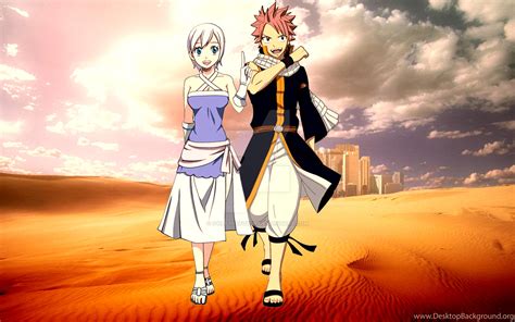Natsu y Lisanna cuidando el huevo de Happy