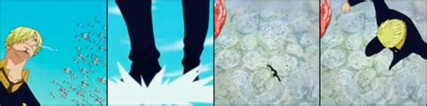 Sanji desatando una poderosa patada