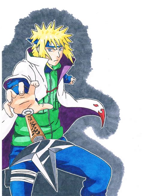 Arte conceptual de Minato Namikaze en acción