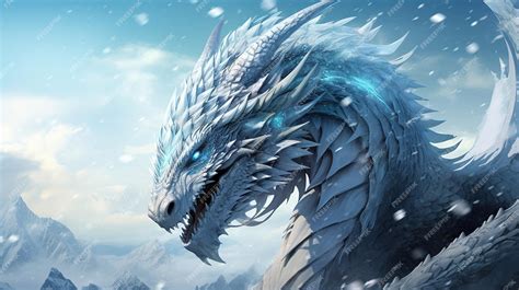 Ilustración del dragón de hielo de Daiguren Hyōrinmaru