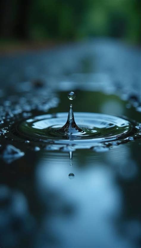 Gota de agua cayendo en un charco