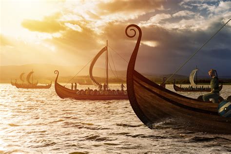 Recreación de drakkars vikingos