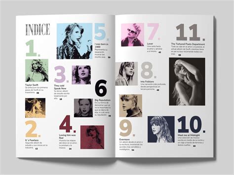 Ejemplo de página interior del libro de arte con diseños de personajes