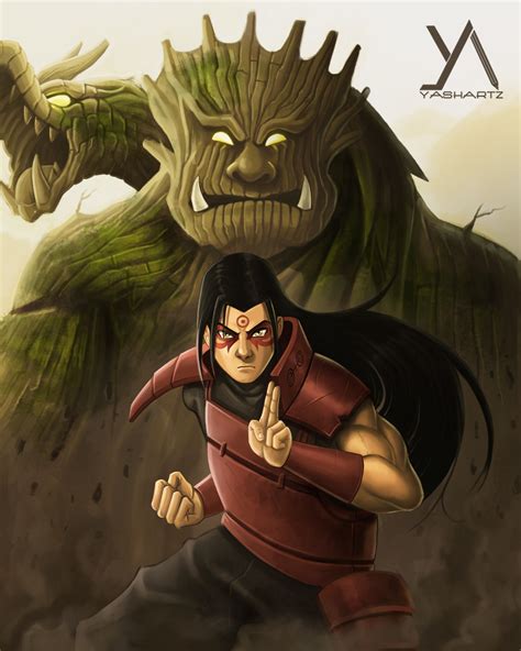 Primer Hokage Hashirama Senju usando Mokuton