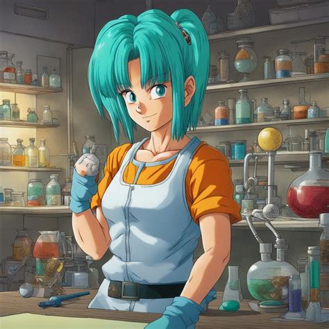 Bulma trabajando en su laboratorio en la Corporación Càpsula