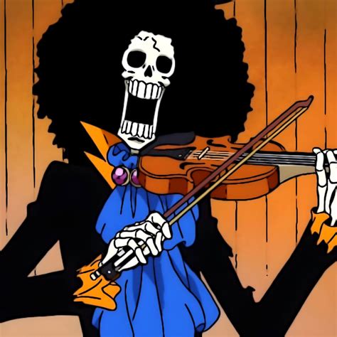 Brook tocando su guitarra en Thriller Bark