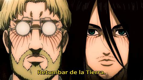 Imagen de Eren y Zeke discutiendo en el mundo de los Caminos