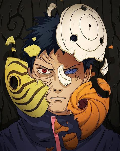 Obito Uchiha con su máscara de Tobi