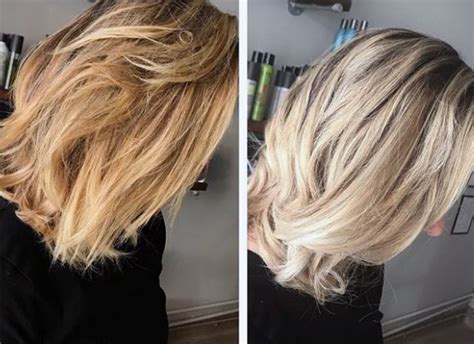 Resultado final de un cabello rubio con mechas L'Oréal Colorista