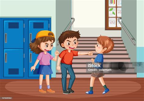Ilustración que represente el acoso escolar en 