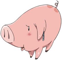 Mascota de la serie, Hawk el cerdo parlante