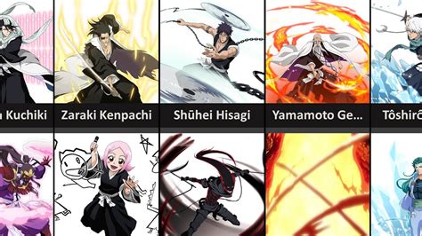 Ilustración de diferentes tipos de Zanpakuto