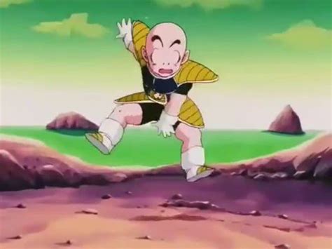 Ilustración de Krilin siendo explotado por Freezer