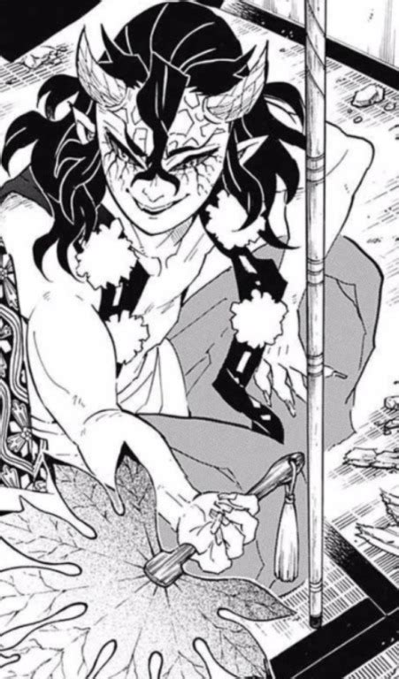 Ilustración de Hantengu como humano, anciano y asustado.