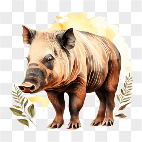 Representación artística de un jabalí shinto