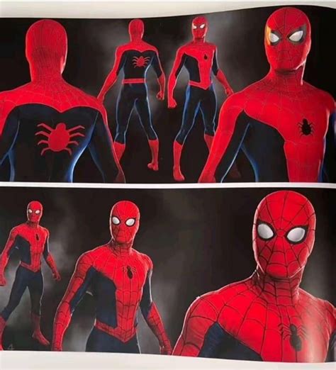 Arte conceptual de Spiderman y otros personajes de cómic en un estilo artístico de manga.