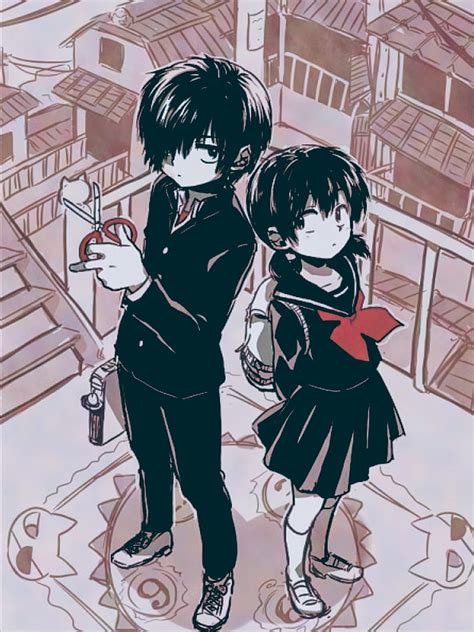 Ilustración de Mikoto Urabe y Akira Tsubaki