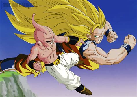 Goku SSJ3 listo para luchar contra Majin Boo.