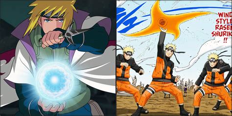 Ilustración de Naruto utilizando el Rasenshuriken contra Kakuzu
