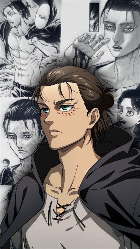 Fondos de pantalla de Eren Jaeger con fondo negro