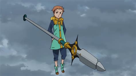 Ilustración de King con su lanza Chastiefol
