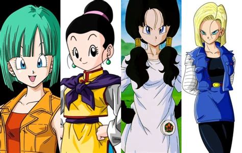 Montaje de varias mujeres de Dragon Ball
