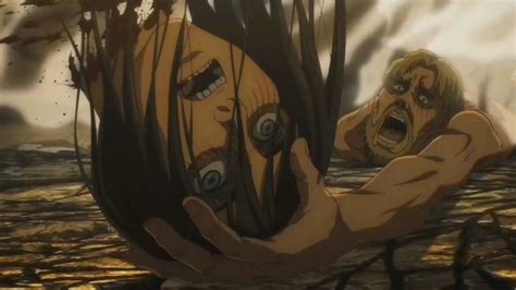 Eren lamentándose dentro del titán