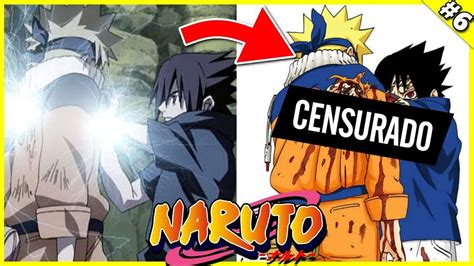 Comparación visual de escenas violentas censuradas en el anime de Naruto