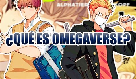 Ilustración de un alpha tímido interactuando con un omega en un entorno de omegaverse
