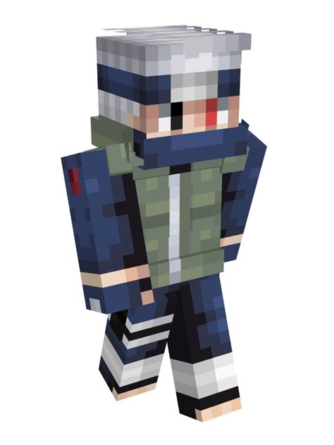 Ejemplo de skin de Kakashi Hatake en Minecraft