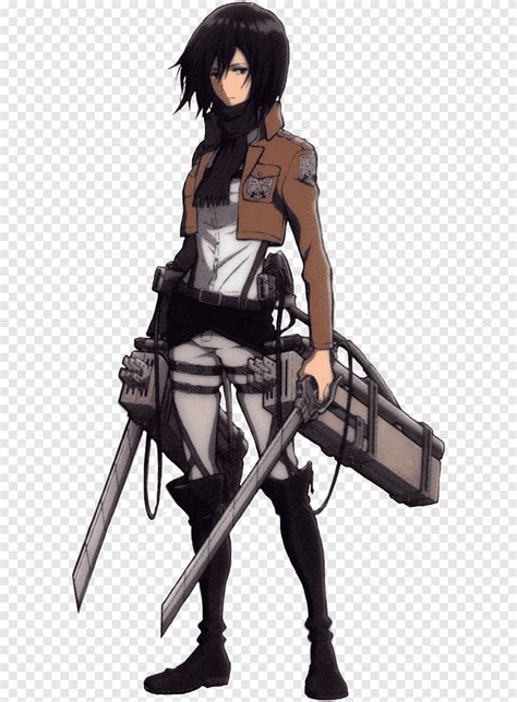 Mikasa luchando contra titanes