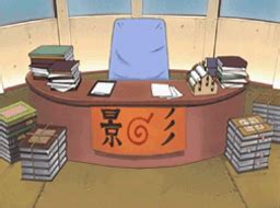 Kakashi y Shizune en la oficina del Hokage