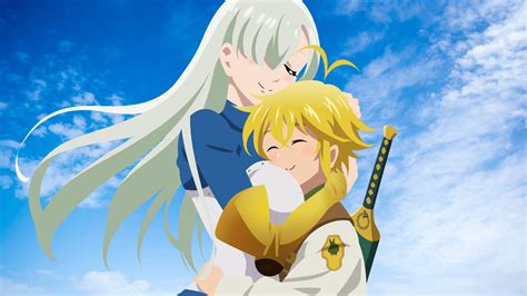Elizabeth Liones y Meliodas en la taberna Boar's Hat