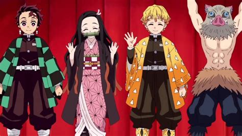 Silueta de los personajes principales de Kimetsu no Yaiba con sus alturas