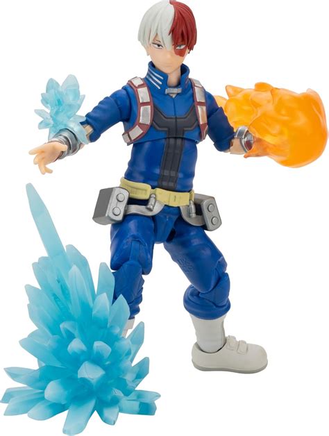 Figura de Shoto Todoroki con efectos de hielo y fuego