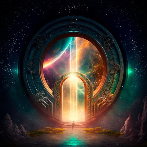 Ilustración que representa un portal a diferentes mundos de historias de manhwa