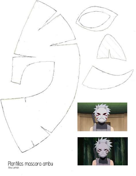 Diseño conceptual de Kakashi con máscara