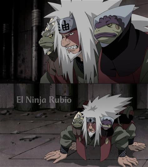 Fukasaku explicando el mensaje de Jiraiya