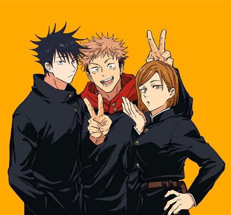 Los tres estudiantes principales: Yuji, Megumi y Nobara