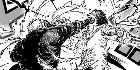 Garp y Kuzan luchando