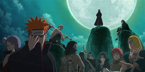 Naruto enfrentando a un Akatsuki