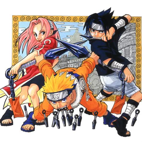 Naruto y sus aliados atacando a Tobi