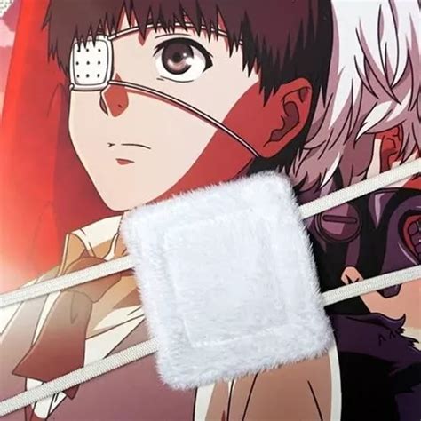 Ilustración de Ken Kaneki con su parche en el ojo