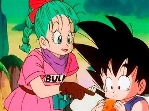 Bulma y Goku en sus primeras aventuras