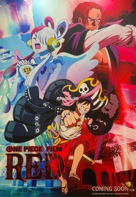 Cartel promocional de One Piece Film Red con Uta y Luffy