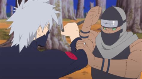 Hidan confrontando al Equipo Kakashi