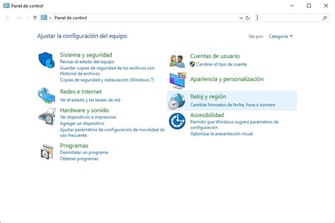 Configuración regional de Windows