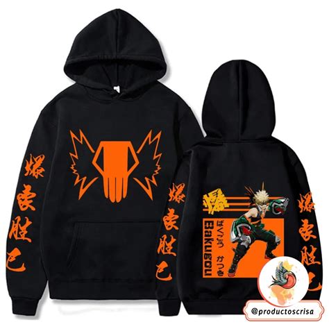 Ilustración de Katsuki Bakugo con un hoodie